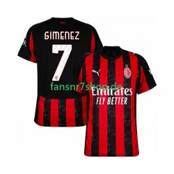 AC Mailand fußball trikot Santiago Gimenez 7 Herren Heim 2025-2026 Kurzarm