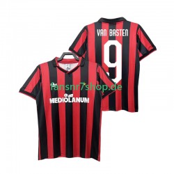 AC Mailand fußball trikot VAN BASTEN 9 1991 Herren Heim Retro 1990 Kurzarm