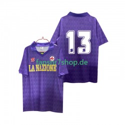 AC Florenz fußball trikot 13 1989 Herren Heim Retro 1990 Kurzarm