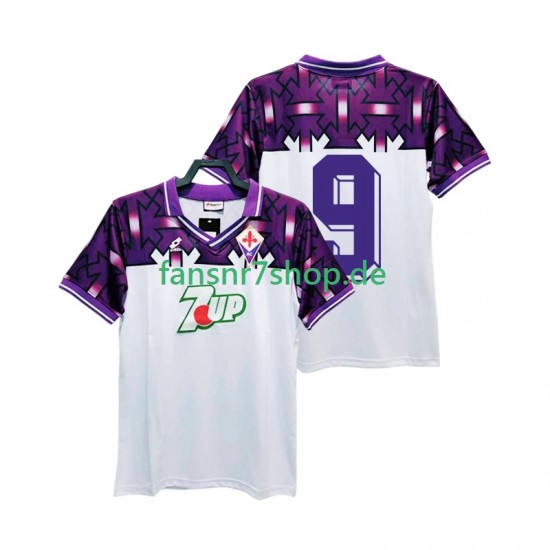 AC Florenz fußball trikot 9 1992 1993 Herren Auswärts Retro Kurzarm