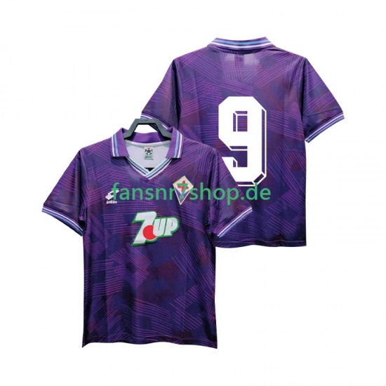 AC Florenz fußball trikot 9 1992 1993 Herren Heim Retro Kurzarm