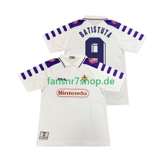 AC Florenz fußball trikot BASTUTA 9 1998 Herren Auswärts Retro 1999 Kurzarm