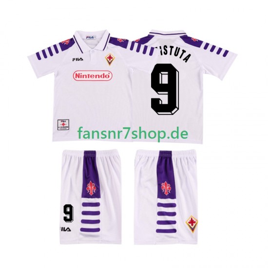 AC Florenz fußball trikot BASTUTA 9 1998 Kinder Auswärts Retro 1999 Kurzarm