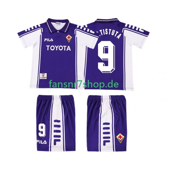 AC Florenz fußball trikot BASTUTA 9 2000 Kinder Heim Retro 1999 Kurzarm
