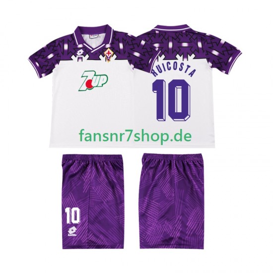 AC Florenz fußball trikot RUI COSTA 10 1992 1993 Kinder Auswärts Retro Kurzarm