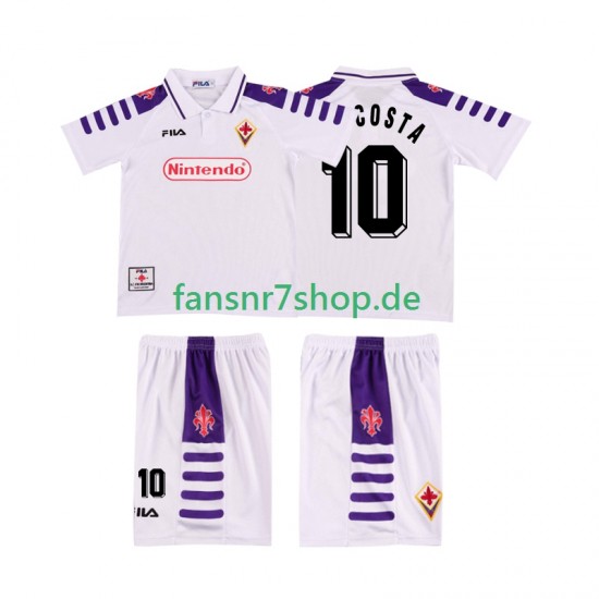 AC Florenz fußball trikot RUI COSTA 10 1998 Kinder Auswärts Retro 1999 Kurzarm