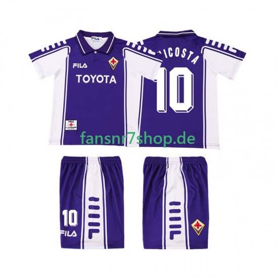 AC Florenz fußball trikot RUI COSTA 10 2000 Kinder Heim Retro 1999 Kurzarm