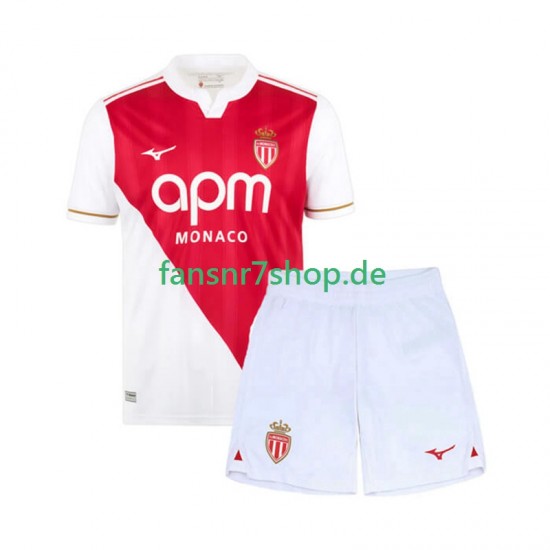 AS Monaco fußball trikot Kinder Heim 2025-2026 Kurzarm