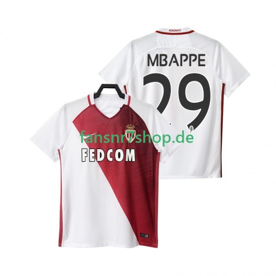 AS Monaco fußball trikot Mbappé 29 2016 2017 Herren Heim Kurzarm