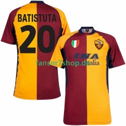 AS Rom fußball trikot Batistuta 20 2000 2001 Herren Heim Retro Kurzarm