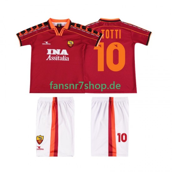 AS Rom fußball trikot TOTTI 10 1998 Kinder Heim Retro 1999 Kurzarm AS Rom fußball trikot TOTTI 10 1998 Kinder Heim Retro 1999 Kurzarm
