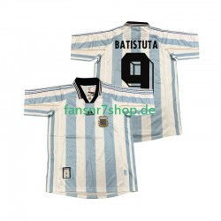 Argentinien fußball trikot BATISUTA 9 1998 Herren Heim Retro Kurzarm