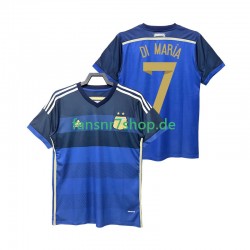 Argentinien fußball trikot DI MARIA 7 2014 Herren Auswärts Retro Kurzarm