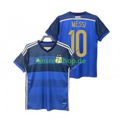 Argentinien fußball trikot Lionel Messi 10 2014 Herren Auswärts Retro Kurzarm