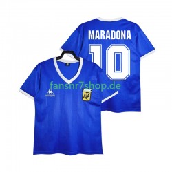 Argentinien fußball trikot MARADONA 10 1986 Herren Auswärts Retro Kurzarm