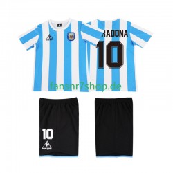 Argentinien fußball trikot MARADONA 10 1986 Kinder Heim Retro Kurzarm
