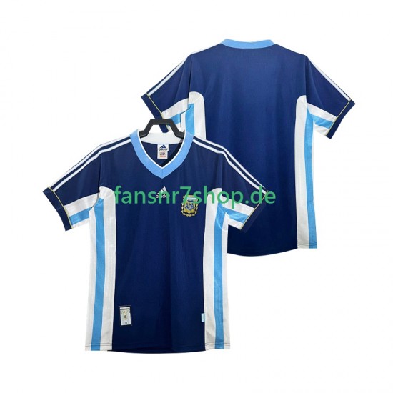 Argentinien fußball trikot 1998 Herren Auswärts Retro Kurzarm