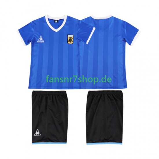 Argentinien fußball trikot 1986 Kinder Auswärts Retro Kurzarm