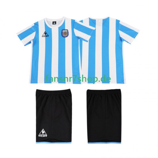 Argentinien fußball trikot 1986 Kinder Heim Retro Kurzarm