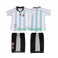 Argentinien fußball trikot 1998 Kinder Heim Retro Kurzarm