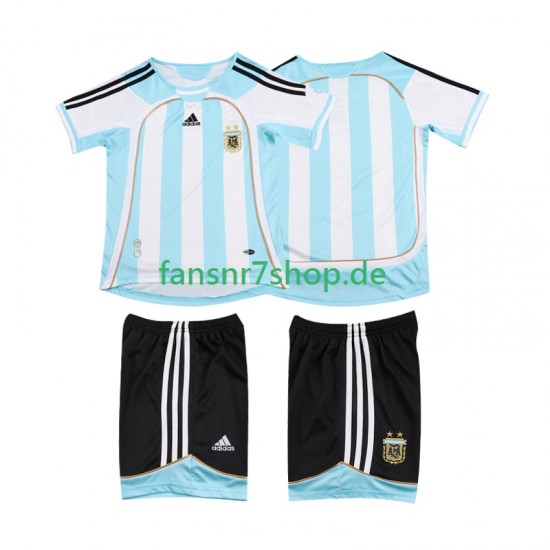 Argentinien fußball trikot 2007 Kinder Heim Retro 2006 Kurzarm