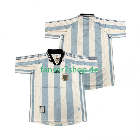 Argentinien fußball trikot 1998 Herren Heim Retro Kurzarm