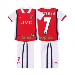 Arsenal fußball trikot BECKHAM 7 1998 Kinder Heim Retro 1999 Kurzarm