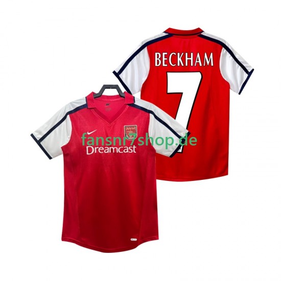 Arsenal fußball trikot BECKHAM 7 2001 2002 Herren Heim Retro Kurzarm