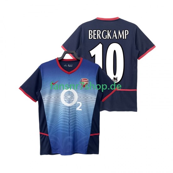 Arsenal fußball trikot BERGKAMP 10 2002 Herren Auswärts Retro 2004 Kurzarm