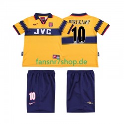 Arsenal fußball trikot BERGKAMP 10 1997 Kinder Auswärts Retro 1999 Kurzarm