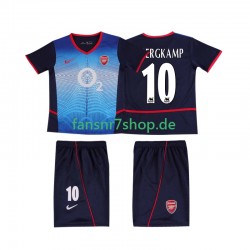 Arsenal fußball trikot BERGKAMP 10 2002 Kinder Auswärts Retro 2004 Kurzarm