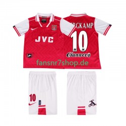 Arsenal fußball trikot BERGKAMP 10 1996 1997 Kinder Heim Retro Kurzarm