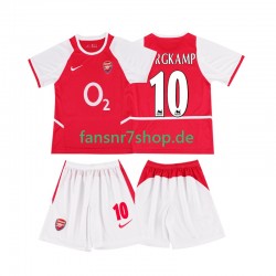 Arsenal fußball trikot BERGKAMP 10 2002 2003 Kinder Heim Retro Kurzarm