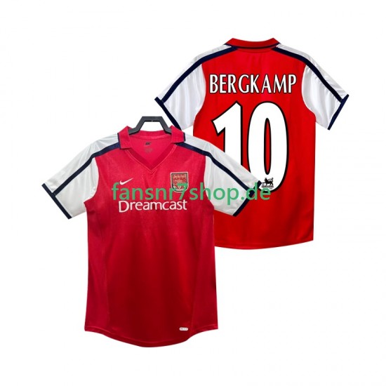 Arsenal fußball trikot BERGKAMP 10 2001 2002 Herren Heim Retro Kurzarm