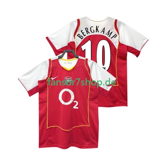 Arsenal fußball trikot BERGKAMP 10 2005 Herren Heim Retro 2004 Kurzarm