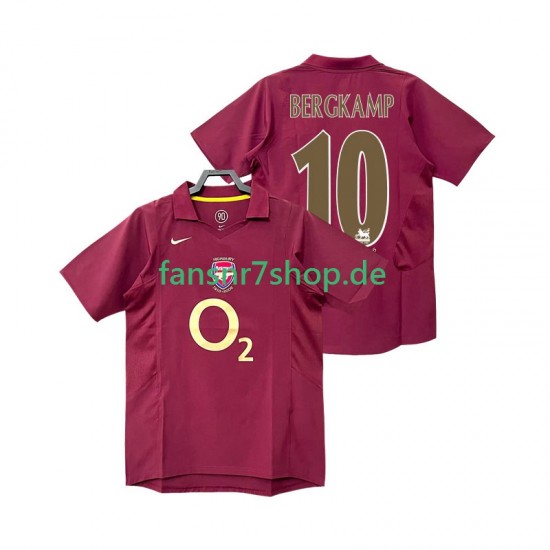 Arsenal fußball trikot BERGKAMP 10 2005 Herren Heim Retro 2006 Kurzarm
