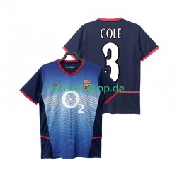 Arsenal fußball trikot COLE 3 2002 Herren Auswärts Retro 2004 Kurzarm