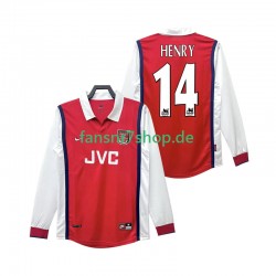 Arsenal fußball trikot Henry 14 1998 Herren Heim Retro 1999 Langarm