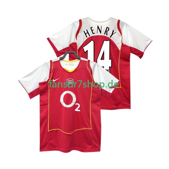 Arsenal fußball trikot Henry 14 2005 Herren Heim Retro 2004 Kurzarm