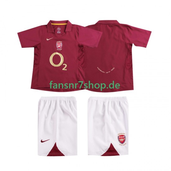 Arsenal fußball trikot 2005 Kinder Heim Retro 2006 Kurzarm