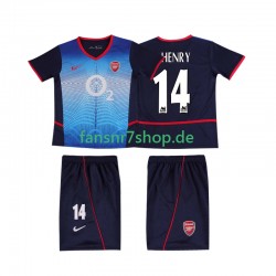 Arsenal fußball trikot Thierry Henry 14 2002 Kinder Auswärts Retro 2004 Kurzarm
