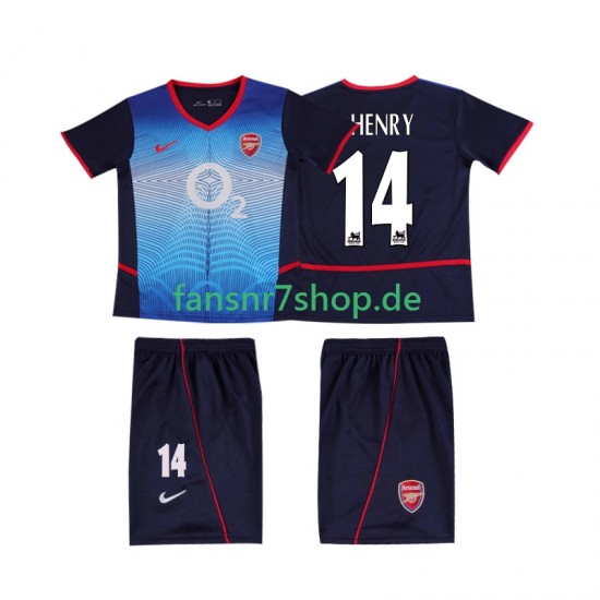 Arsenal fußball trikot Thierry Henry 14 2002 Kinder Auswärts Retro 2004 Kurzarm