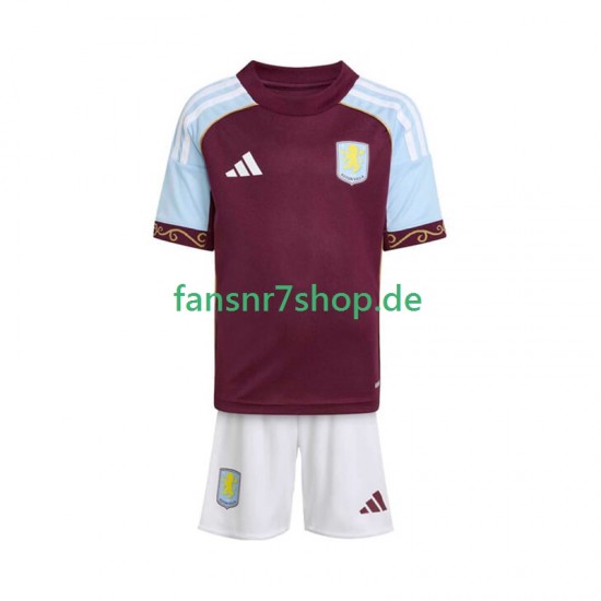 Aston Villa fußball trikot Kinder Heim 2025-2026 Kurzarm