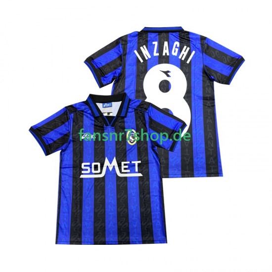 Atalanta Bergamo fußball trikot INZAGHI 8 1996 1997 Herren Heim Kurzarm