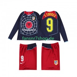 Atlético Madrid fußball trikot F TORRES 9 2005 Kinder Auswärts Retro 2004 Langarm
