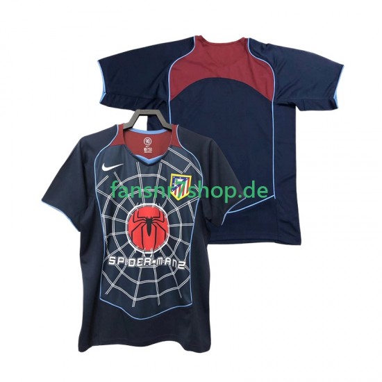 Atlético Madrid fußball trikot 2005 Herren Auswärts Retro 2004 Kurzarm