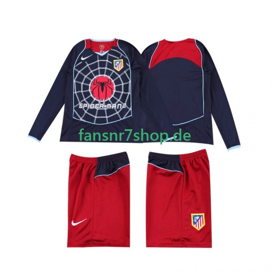 Atlético Madrid fußball trikot 2005 Kinder Auswärts Retro 2004 Langarm