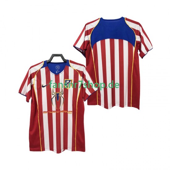 Atlético Madrid fußball trikot 2005 Herren Heim Retro 2004 Kurzarm