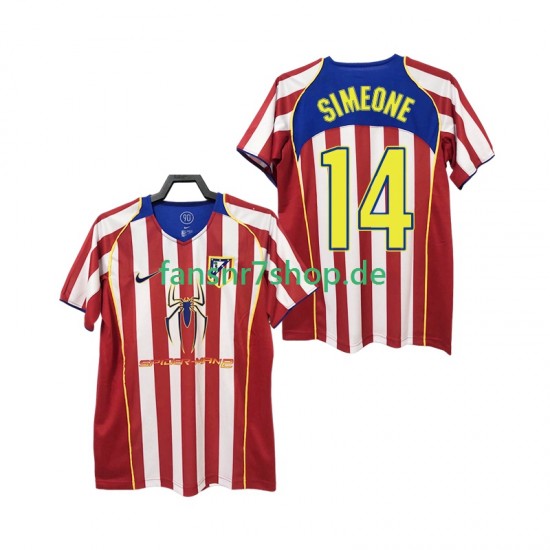 Atlético Madrid fußball trikot SIMEONE 14 2005 Herren Heim Retro 2004 Kurzarm