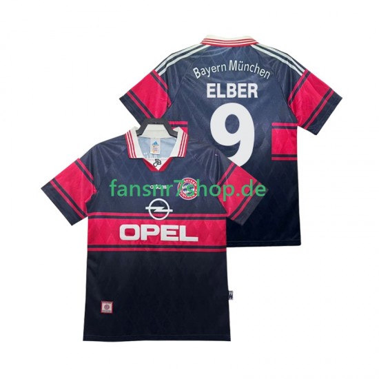 FC Bayern München fußball trikot Elber 9 1997 Herren Heim Retro 1999 Kurzarm